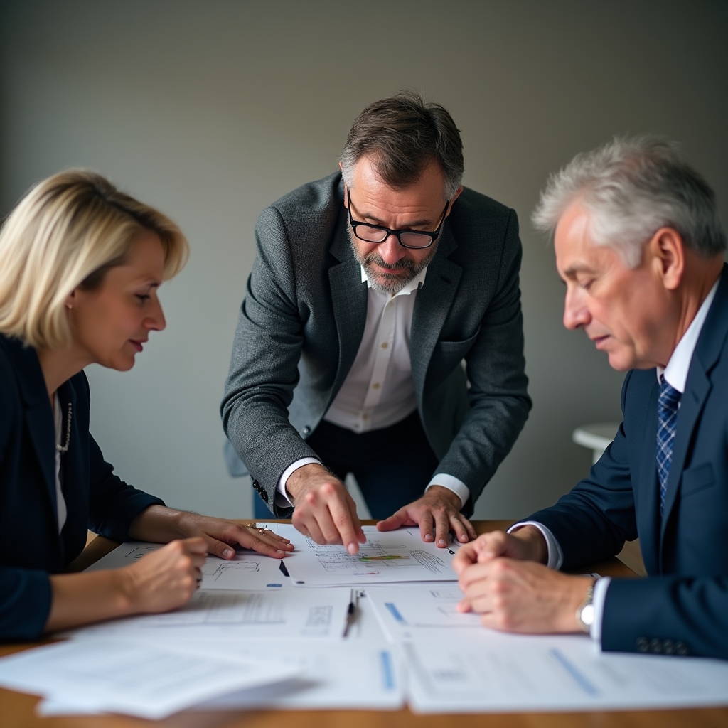 Sesión colaborativa de gobierno facilitada con integrantes de empresa familiar y consultor