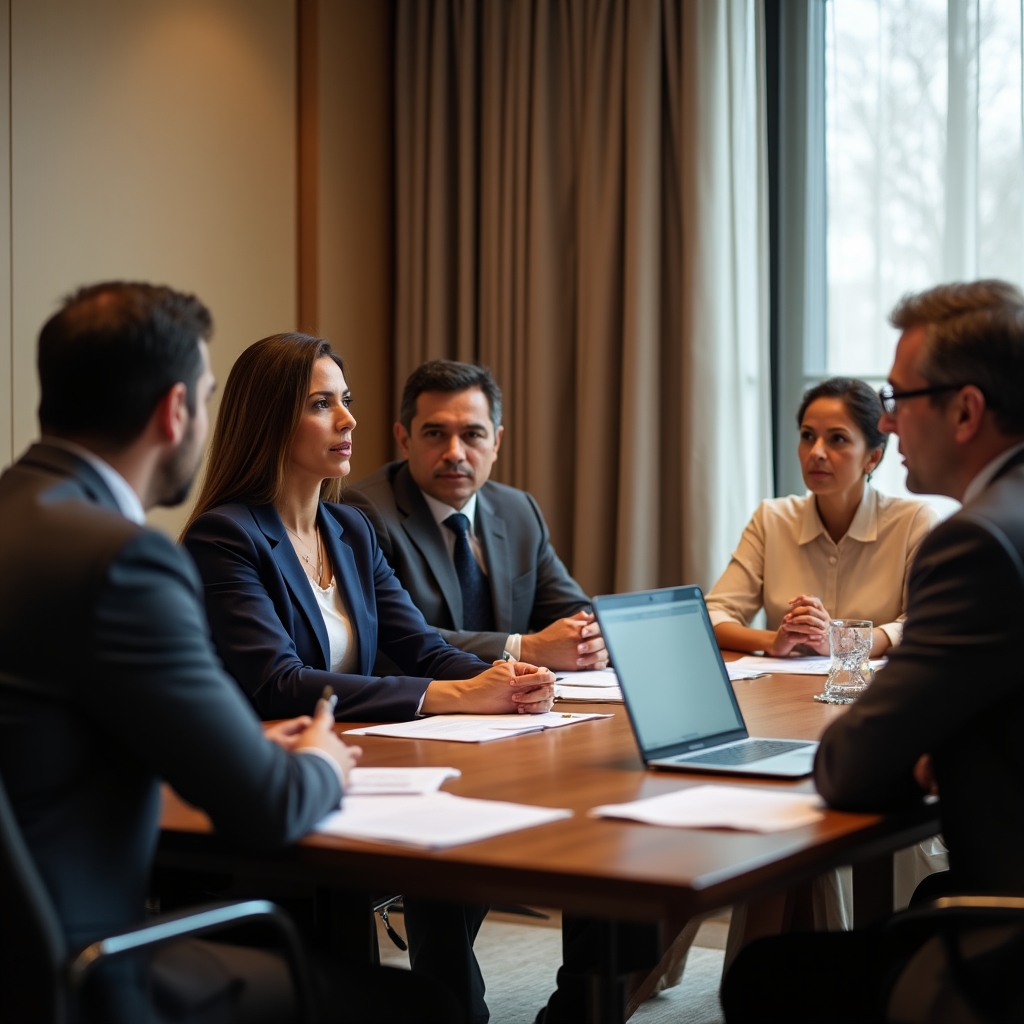 Family business leaders in a governance planning session